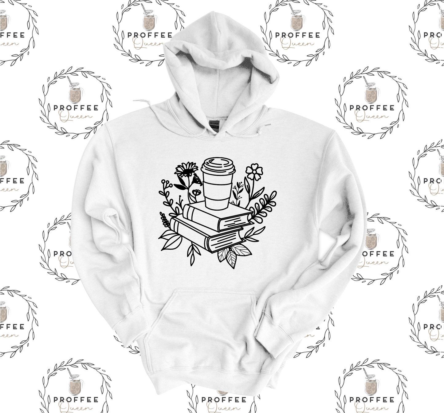 BOOKS AND COFFEE HOODIE