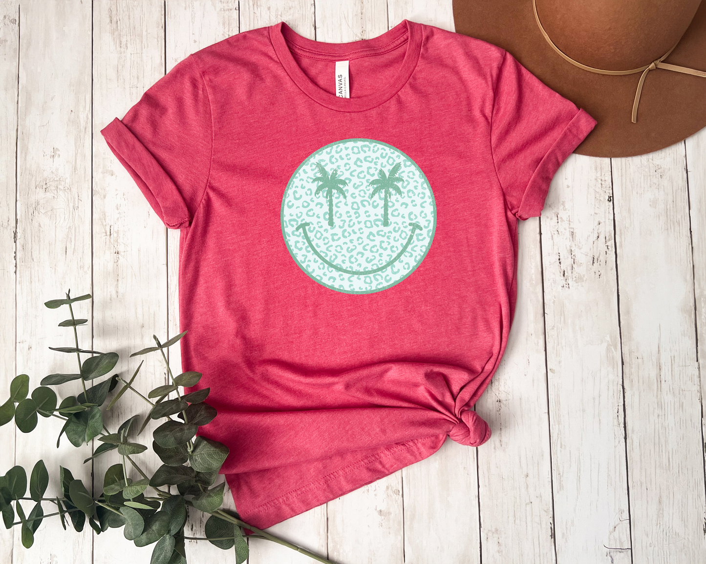 *NEW* SUMMER PALM TREE SMILEY SHIRT