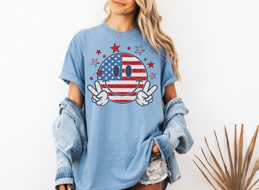 4th of July Smiley Face CC shirt