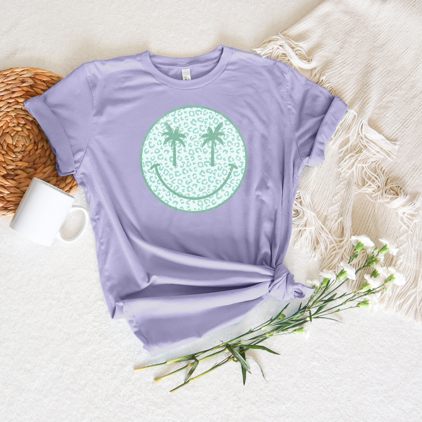 *NEW* SUMMER PALM TREE SMILEY SHIRT