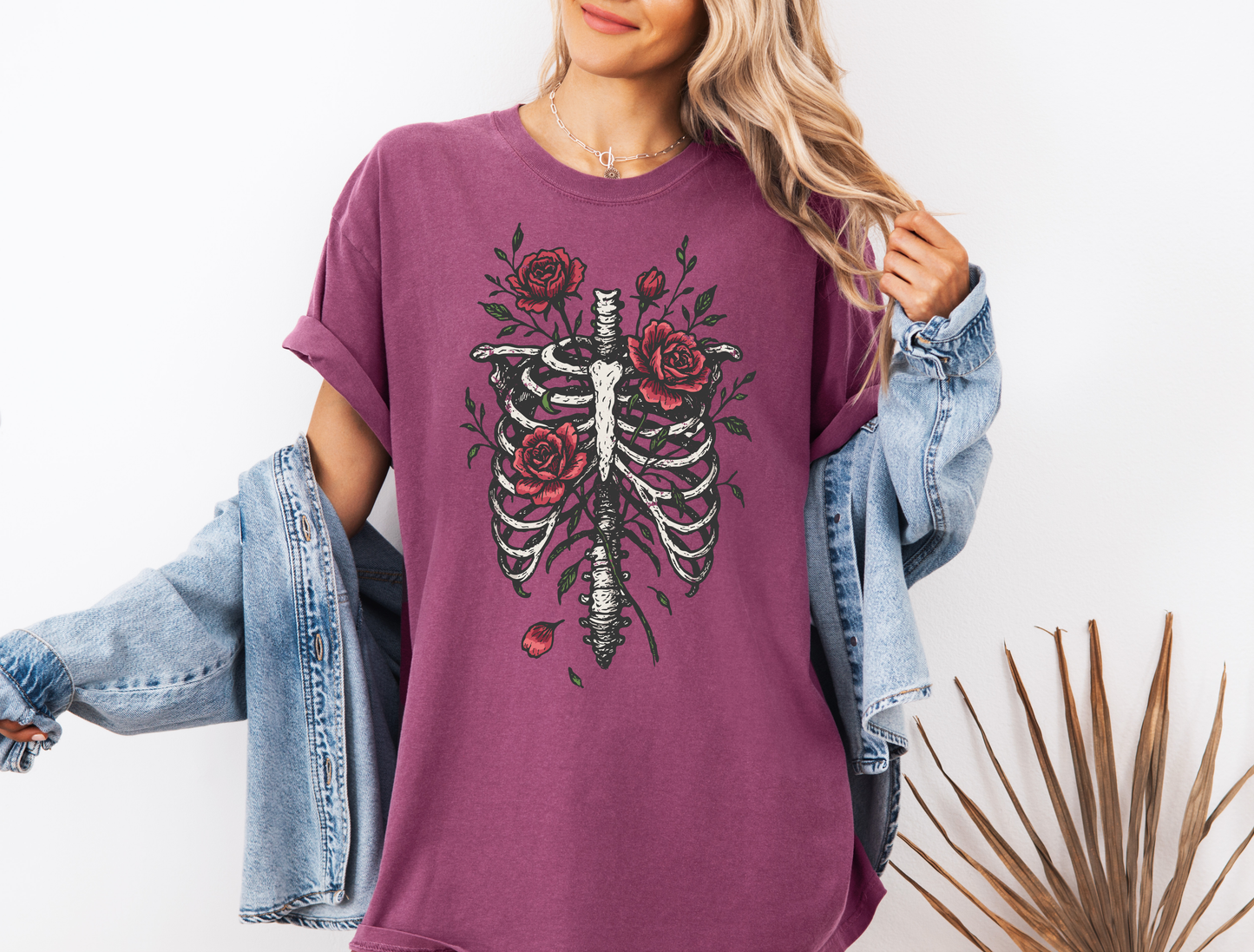*NEW* SKELETON RIBCAGE ROSE CC SHIRT