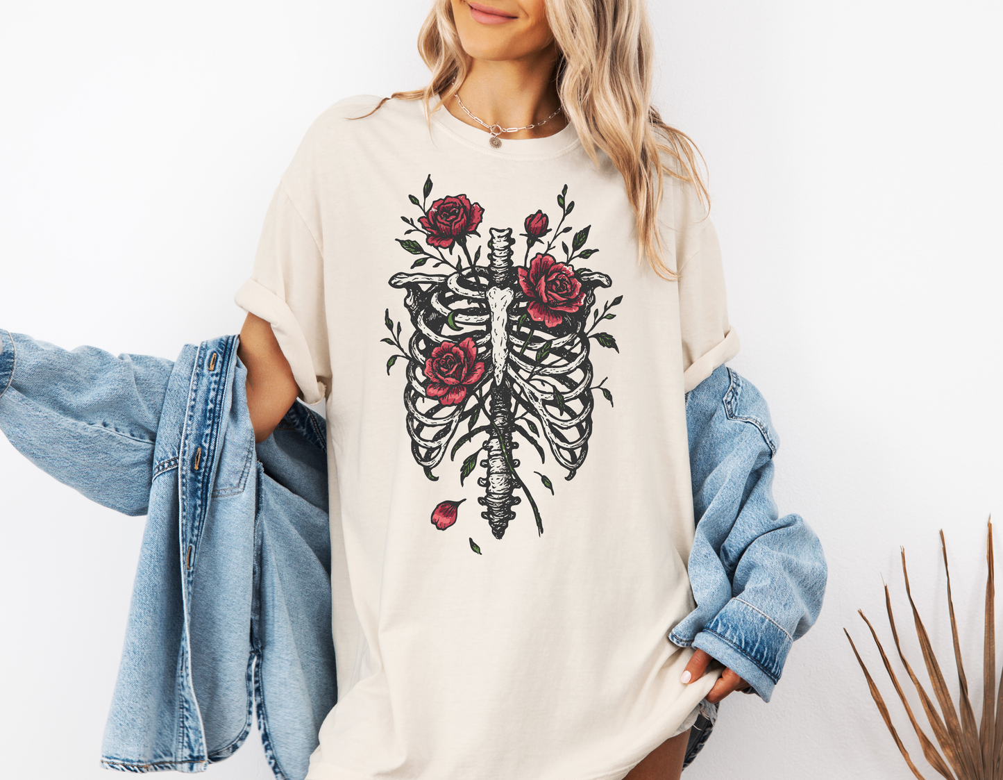 *NEW* SKELETON RIBCAGE ROSE CC SHIRT