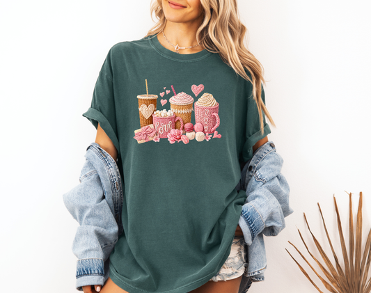 *NEW* YARN VALENTINE COFFEE CUPS CC SHIRT