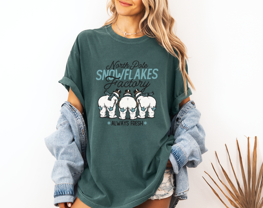 *NEW* NORTH POLE SNOWFLAKES FACTORY CC SHIRT
