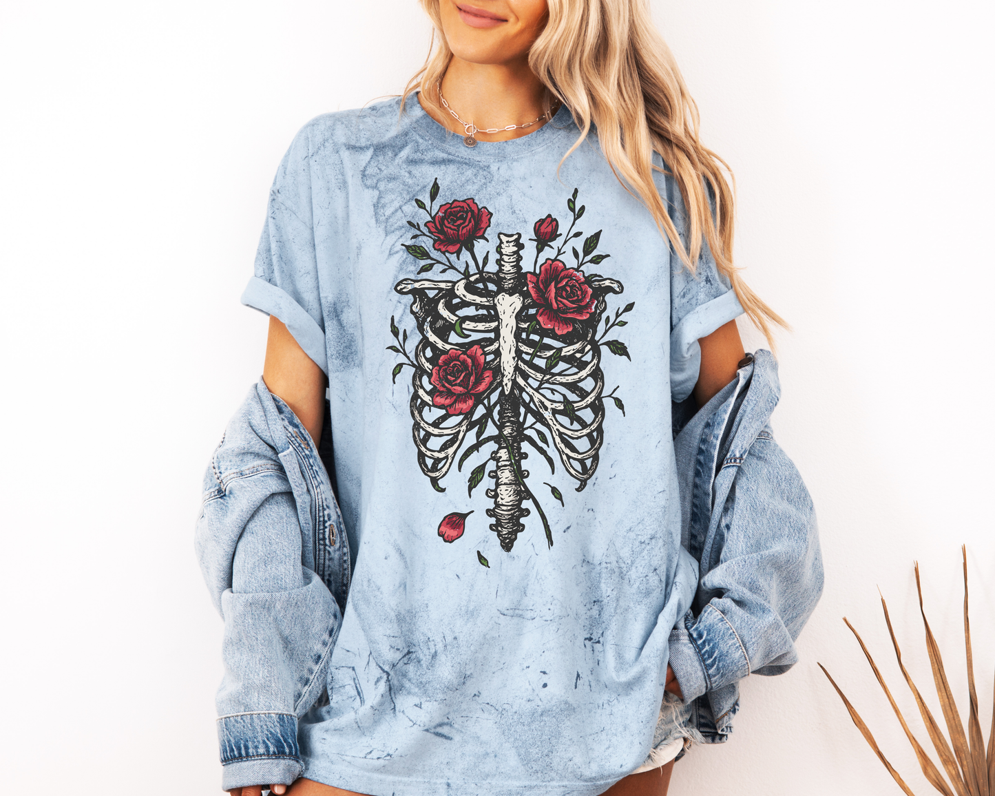 *NEW* SKELETON RIBCAGE ROSE CC SHIRT