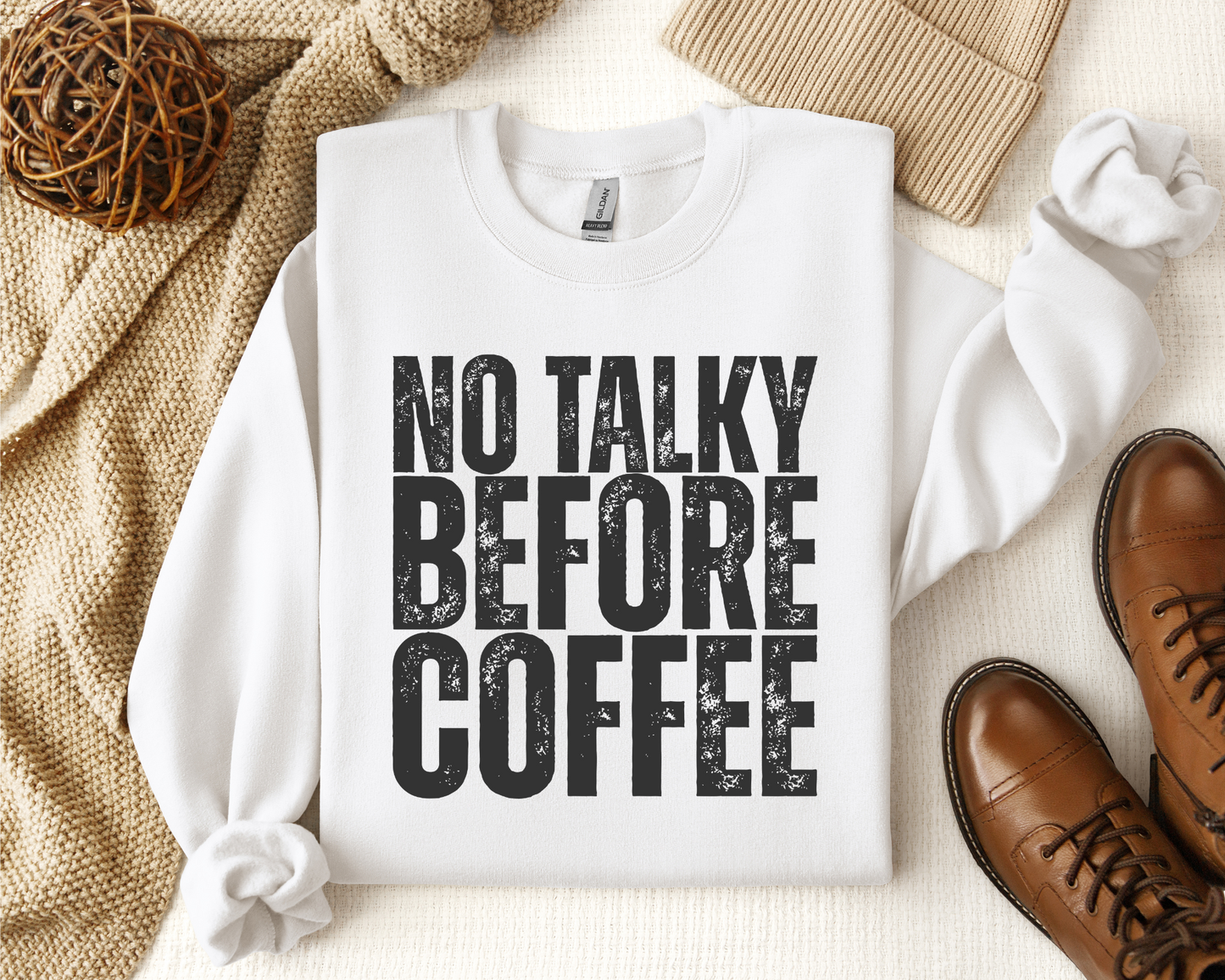 NO TALKY BEFORE COFFEE CREW