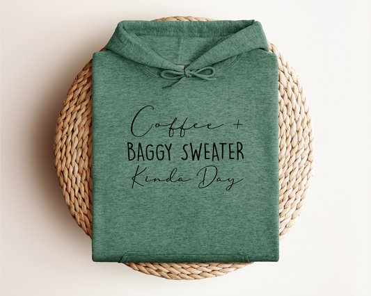 *NEW* COFFEE AND BAGGY SWEATER HOODIE
