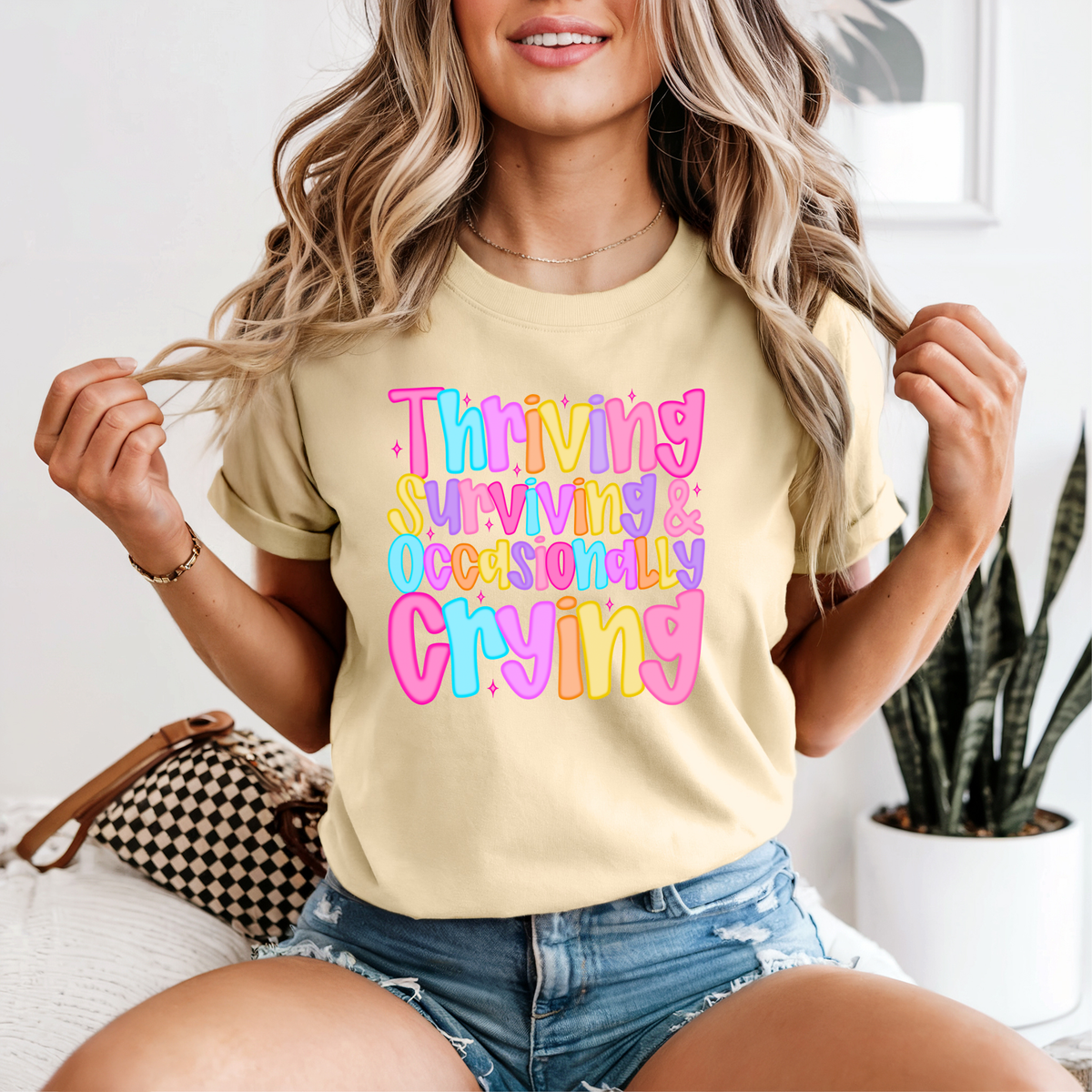 *NEW* THRIVING SURVIVING & OCCASIONALLY CRYING CC SHIRT