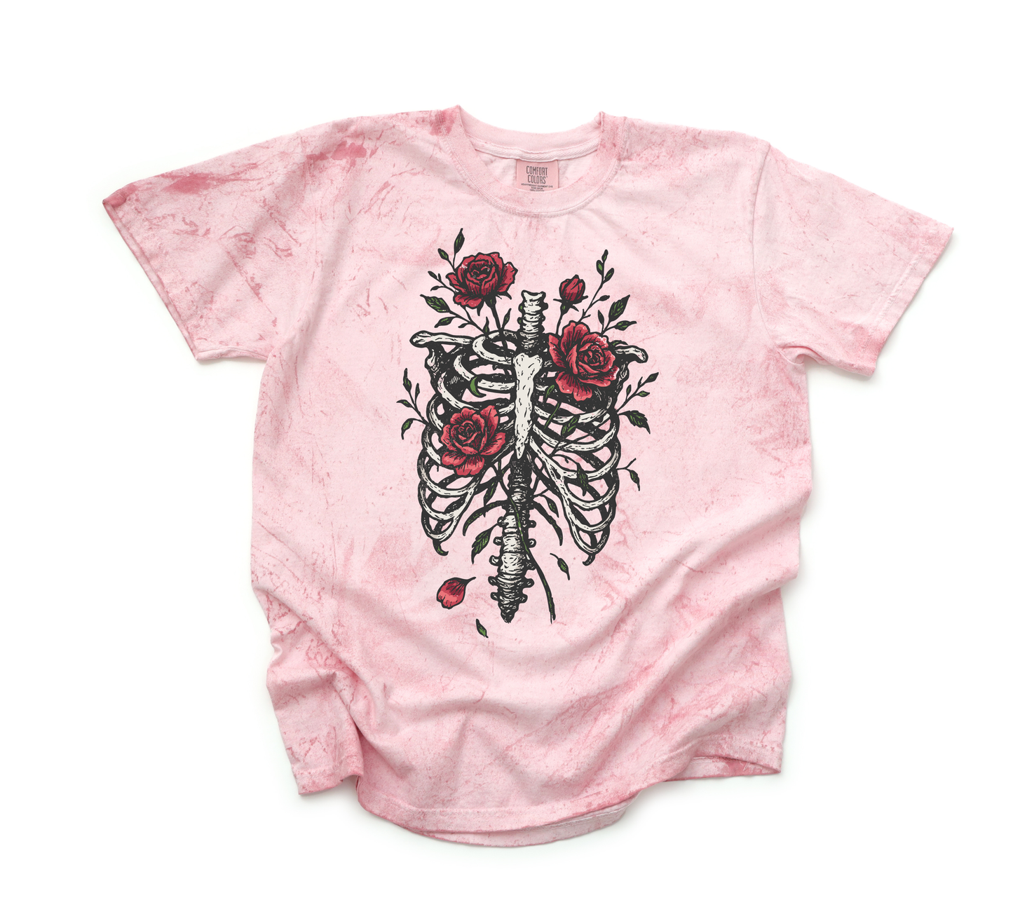 *NEW* SKELETON RIBCAGE ROSE CC SHIRT