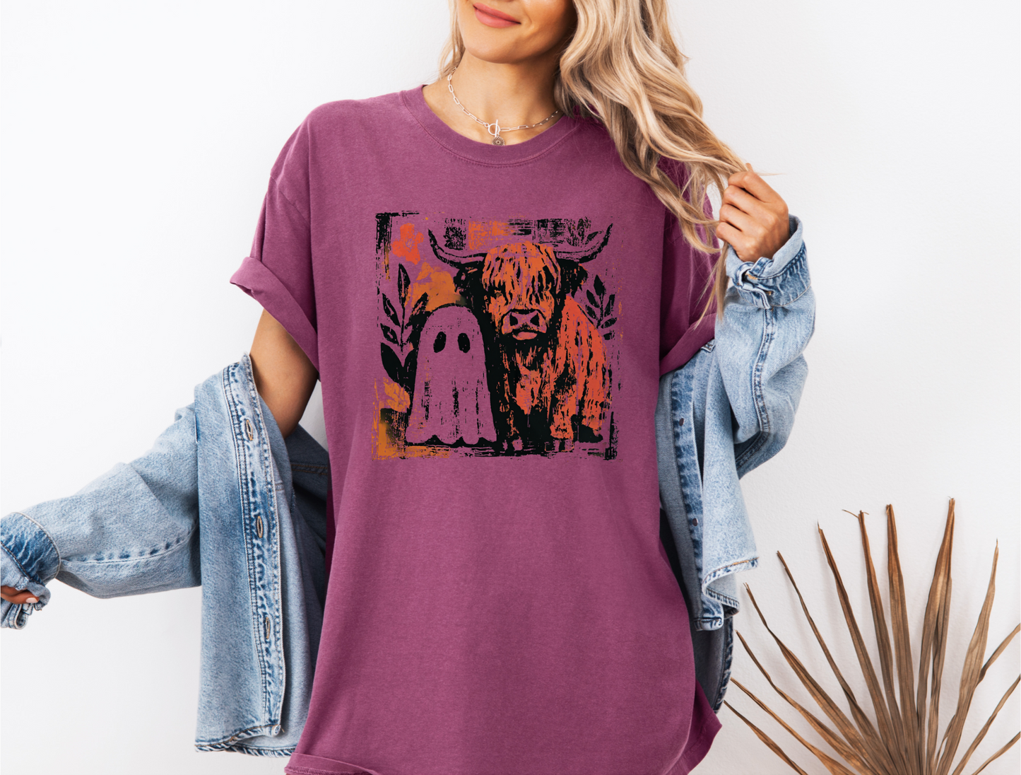 HIGHLAND COW AND GHOST CC SHIRT