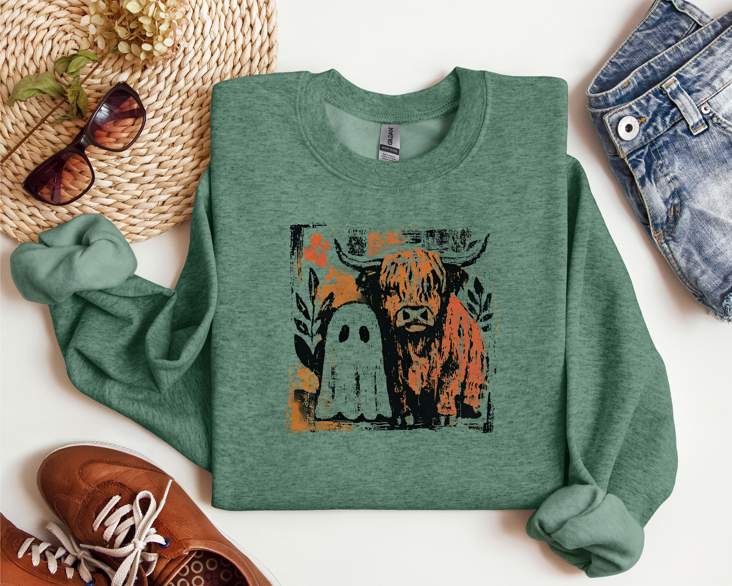 HIGHLAND COW AND GHOST CREW