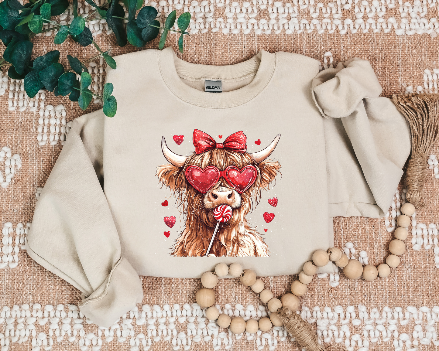 VALENTINE HIGHLAND COW CREW