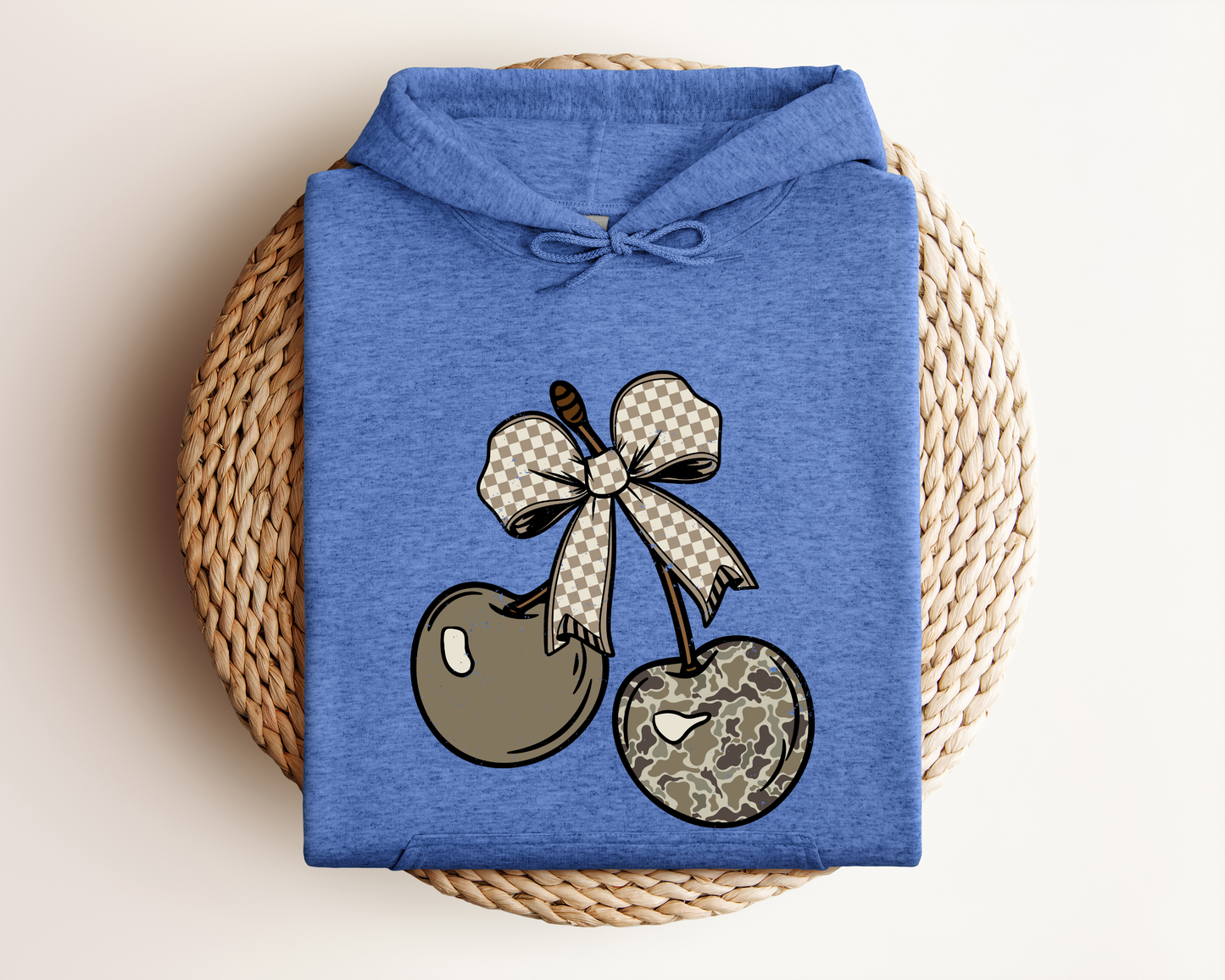 *NEW* CAMO CHECKERED CHERRY BOW HOODIE